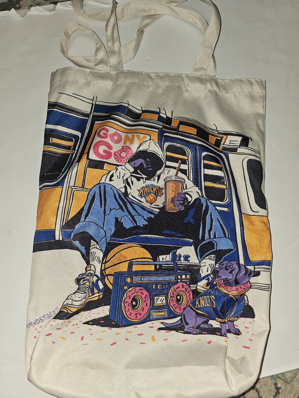 Limited Edition New York Knicks Dunkin Tote Bag